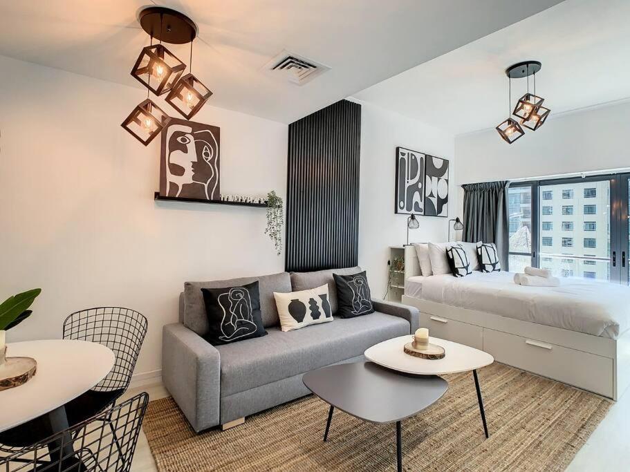 Luxury Modern Studio In Jlt With Amazing View & Rooftop Pool - Sleeps 3 Dubái Exterior foto